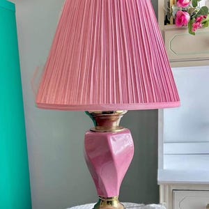 Art Deco Lamp 80s Pink - Etsy