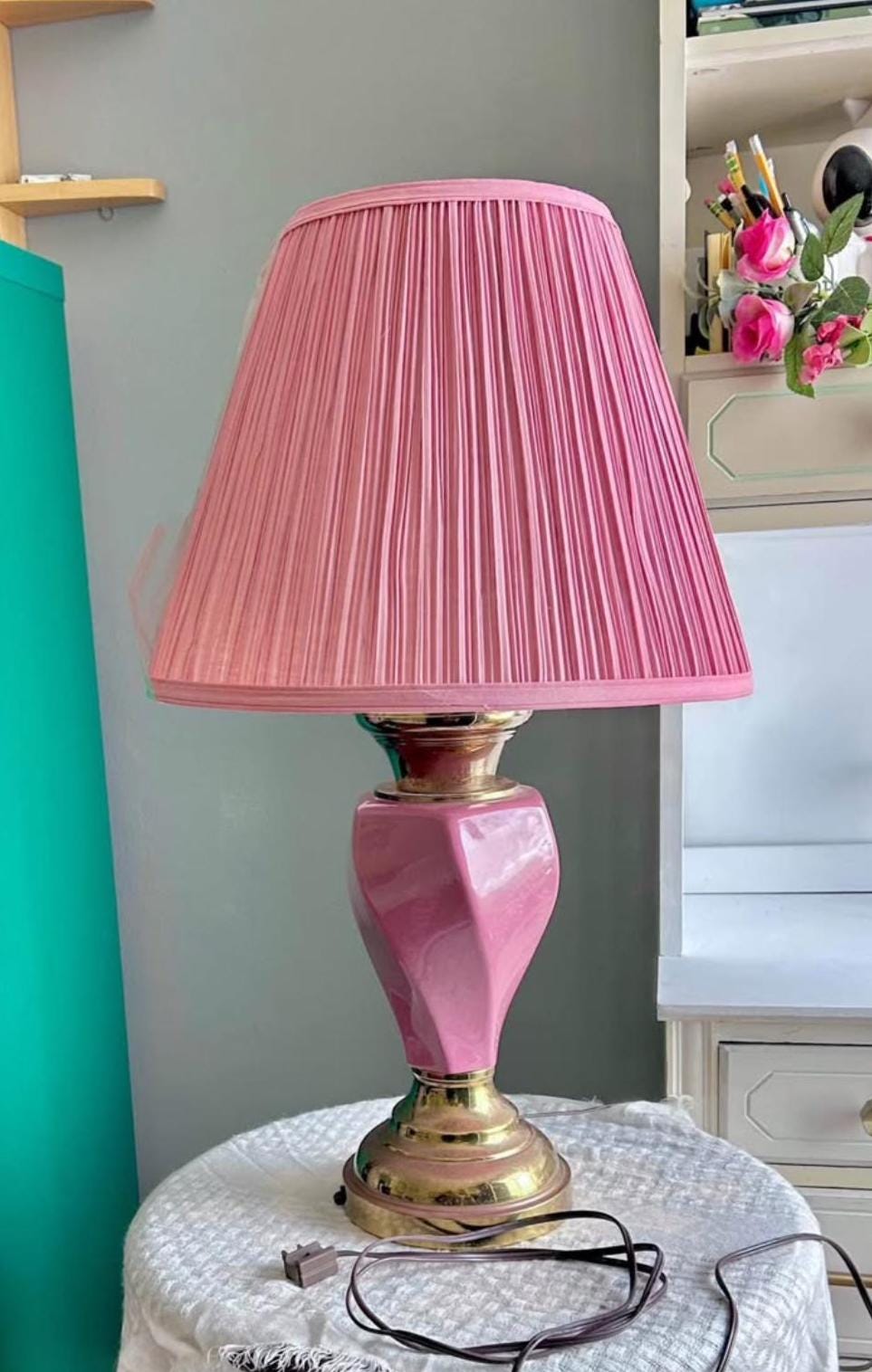 80's Pink Lamps - Etsy