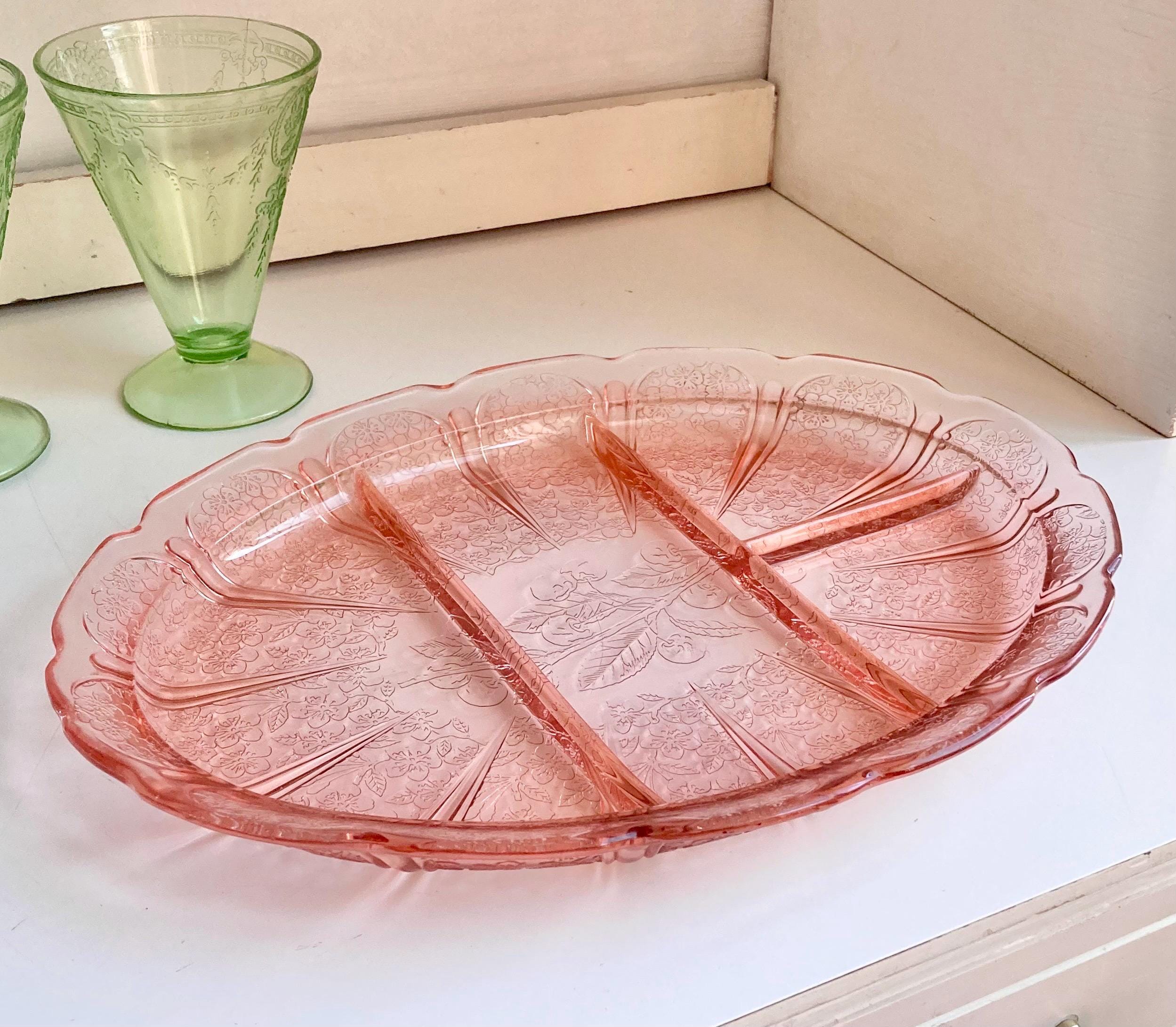 Vintage Jeanette Cherry Blossom - Pink Depression Glass - Etsy