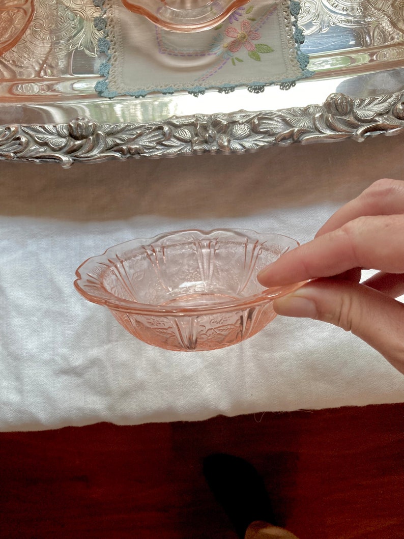 Vintage Jeanette Cherry Blossom Pink Depression Glass Choose from 11 3 Sorbet Bowls 5"