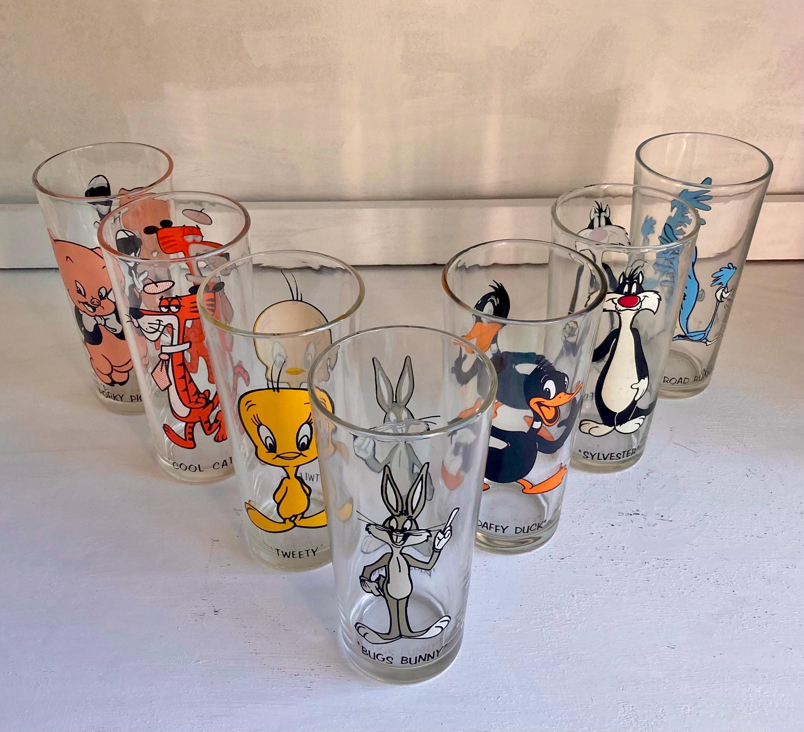 1973 ペプシ ヨセミテサム ダッフィダック ワーナー グラス 2個セット Looney Tunes Glasses - 1973 - 1976 - Pepsi - Warner Bros