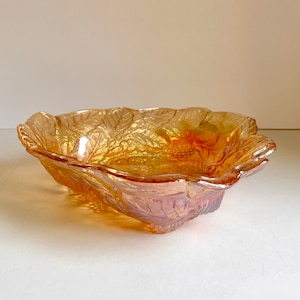 Vintage Marigold Carnival Glass Berry Dish - Indiana Glass Company