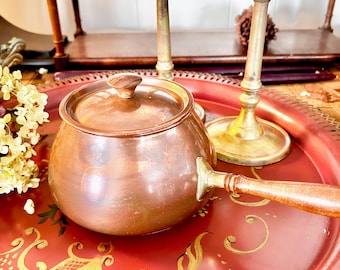 Cacerola de cobre vintage Tagus fabricada en Portugal