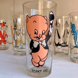 Vasos para beber coleccionables vintage de Pepsi de Loony Toons de 1973: elige entre varios personajes: Bugs Bunny, Porky Pig, Daffy Duck, etc.