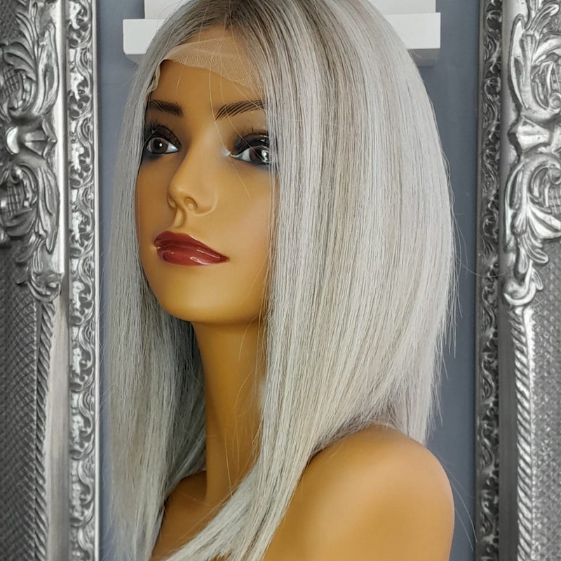 Platinum Human Hair Wig - Etsy
