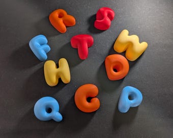 Ceramic-Look Bubble Balloon Letters - Plastic Wall Art