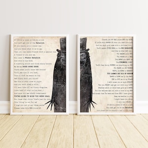 The Babadook Poem - Home Decor - Gifts For Him - Gifts For Her - A3/A4 Unframed Prints Double Pack