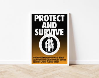 1980s Protect And Survive Print - Retro Nuclear Safety Poster