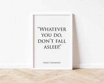 Nightmare on Elm Street Quote Print - Matte Fine Art Unframed