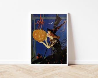 Witch Art Print: Dark Gothic, Mystical Wall Decor