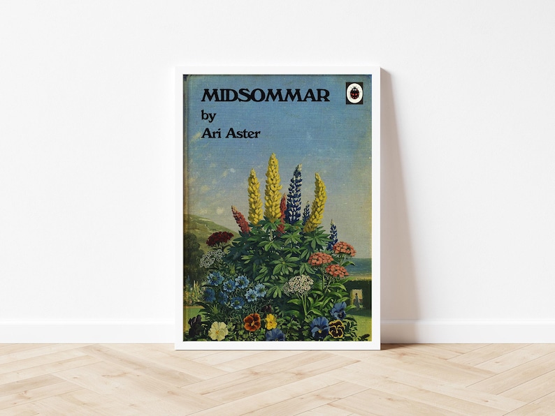 Impresión del libro "Midsommar Ladybird", estilo de terror retro (tamaños A4 y A3) imagen 1