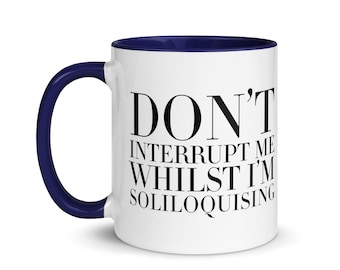 Sarcastic Coffee Mug: Vincent Price Quote (Colorful Rim, 11oz or 15oz)