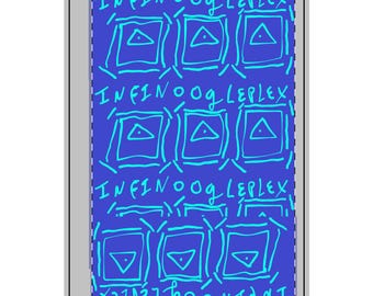 INFINOOGLEPLEX Blue Geometric Pattern Spiral Notebook