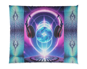 Headphones Comforter: Psychedelic Music Vibe Blanket
