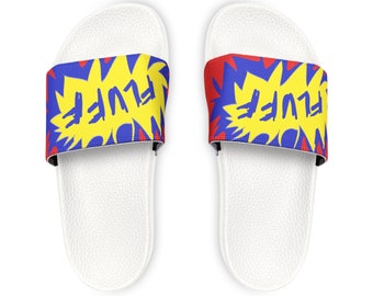 Fluffs Logo Sandals: Personalized Summer Slides