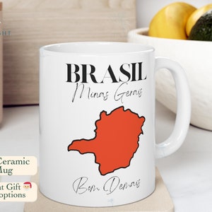 Brazilian Mug | Brazilian Gift | Gift for Brazilian | Minas Gerais | Brazil Gift | Brazil Mug | Portuguese | Brazilian Travel Gift