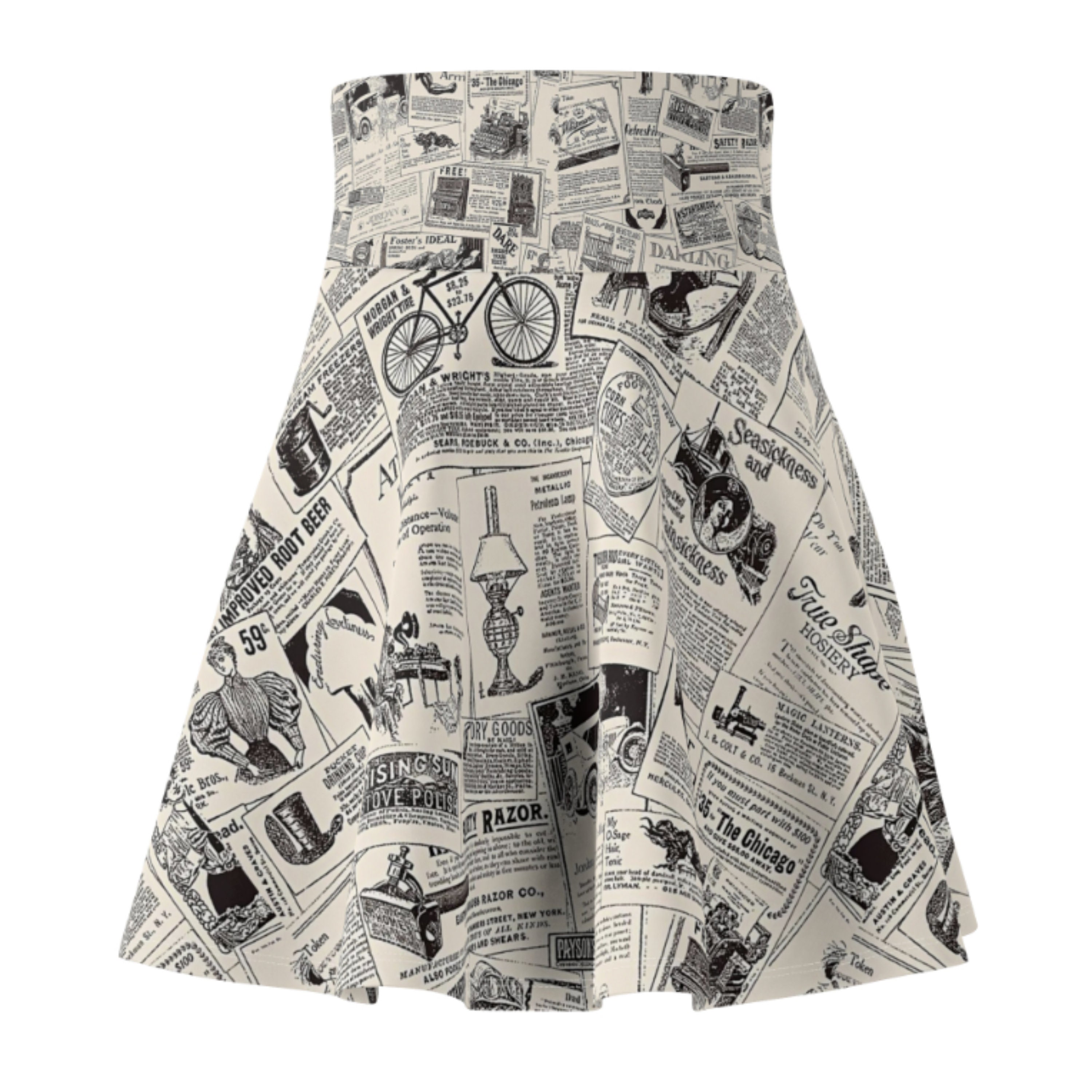 スカート UND SPACE NEWSPAPER PRINT SKIRT Womens Size 12 Newspaper Print Maxi Skirt Silky Long Slinky