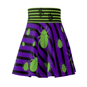 Beetle Skater Skirt | Vintage Halloween Skater Skirt | Horror Movie Skirt | Snake Skirt | Retro Halloween Skirt | Spooky Halloween Skirt image 5