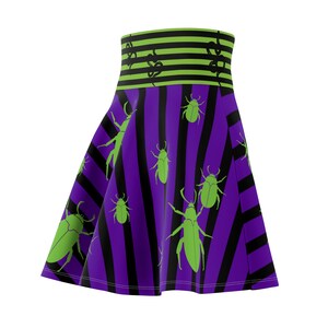 Beetle Skater Skirt | Vintage Halloween Skater Skirt | Horror Movie Skirt | Snake Skirt | Retro Halloween Skirt | Spooky Halloween Skirt image 3