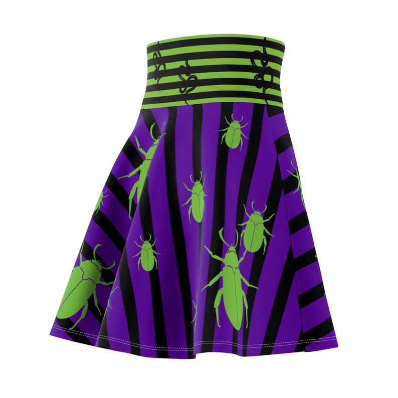 Beetle Skater Skirt | Vintage Halloween Skater Skirt | Horror Movie Skirt | Snake Skirt | Retro Halloween Skirt | Spooky Halloween Skirt image 3