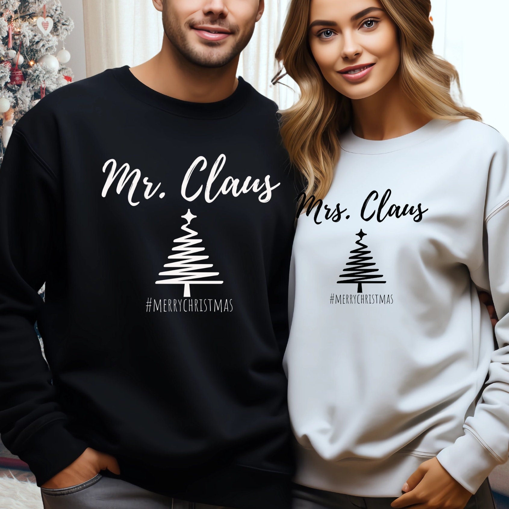 Mr and mrs claus sweaters hotsell