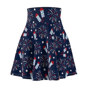 Women&#39;s Skirt, Fourth of July Skirt, Trendy 4th of July, Independence Day Gift, Patriotic Outfit, American Skirt, Red White Blue, USA 2024