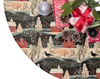 スカンジナビア風フォークスタイルのクリスマスツリースカート - Etsy 日本