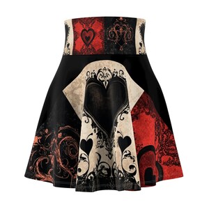 Women Gothic Skirts, Gothic Valentine Skirt, Dark Valentine Gift, Romantic Goth Clothing,  Valentine&#39;s Day Retro, Dark Cottagecore Skirt