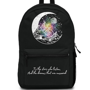 Velaris,  Book Lover's Backpack, To The Stars Who Listen, Rhysand Quote Bag ,Gift For The Rhysand, Book Fandom Gift, Acotar Fan Gft