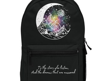 Velaris,  Book Lover's Backpack, To The Stars Who Listen, Rhysand Quote Bag ,Gift For The Rhysand, Book Fandom Gift, Acotar Fan Gft