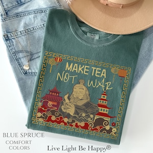 Vintage Uncle Tea Shirt | Make Tea Not War Vintage T-Shirt | Anime Shirt | Uncle Comfort Colors | Streetwear Anime Shirt | Tea Shop Shirt