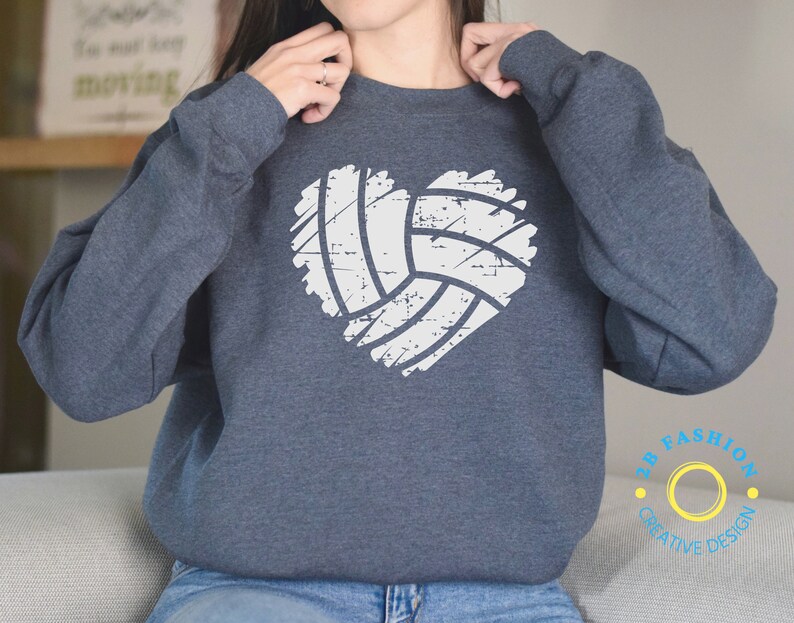 Distressed Volleyball Sweatshirt, Volleyball Sweatshirt, Volleyball