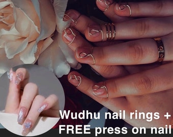 Wudu Nail Rings for Halal Nails Adjustable and Reusable 