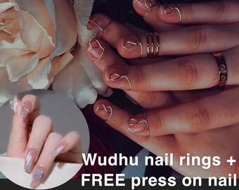 Wudu Nail Rings for Halal Nails Adjustable and Reusable 