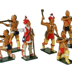 Toy Soldier Set American Woodland Indians, French Army Napoleonic Wars