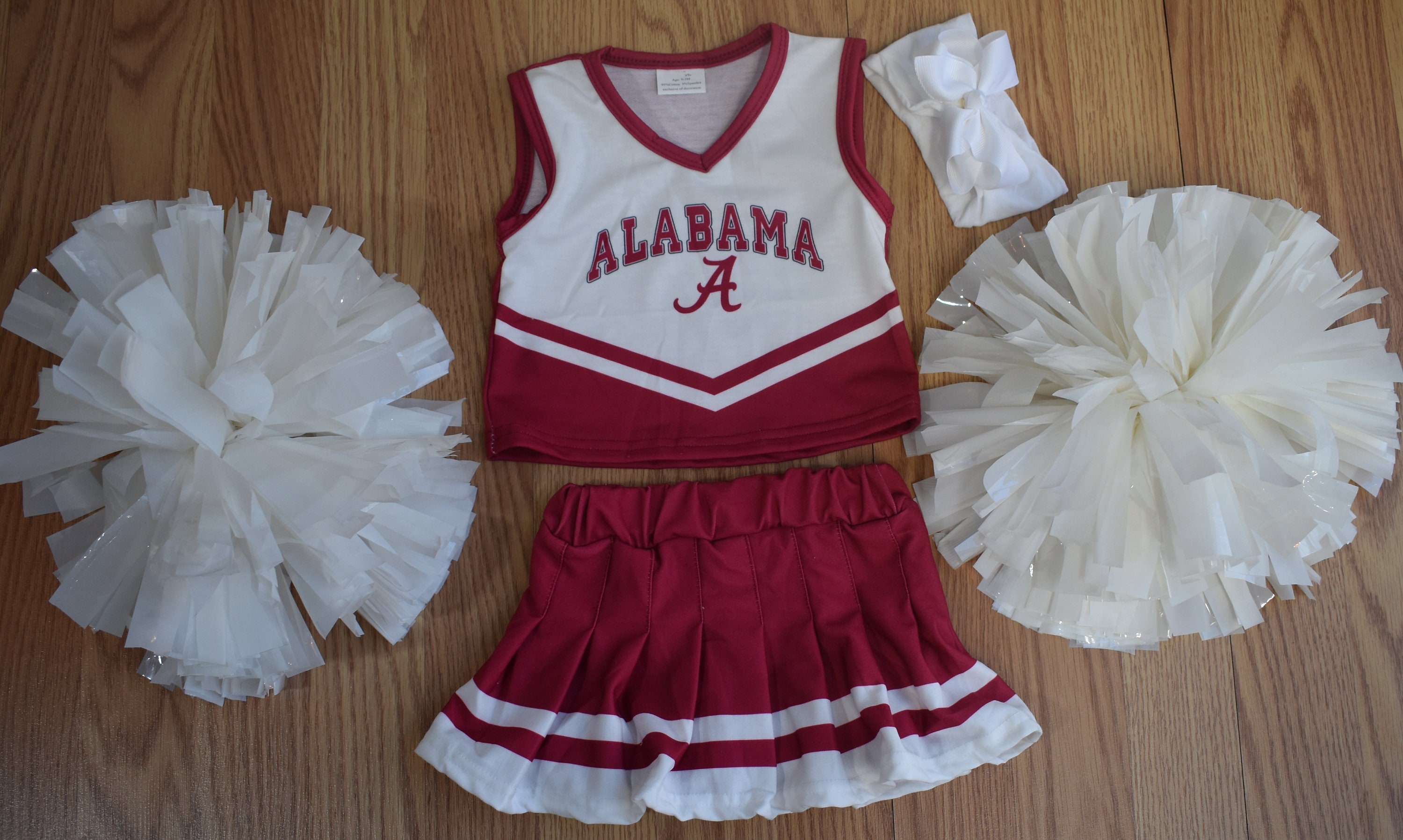 Cheerleader Pom Poms With the Cheerleader Outfit 