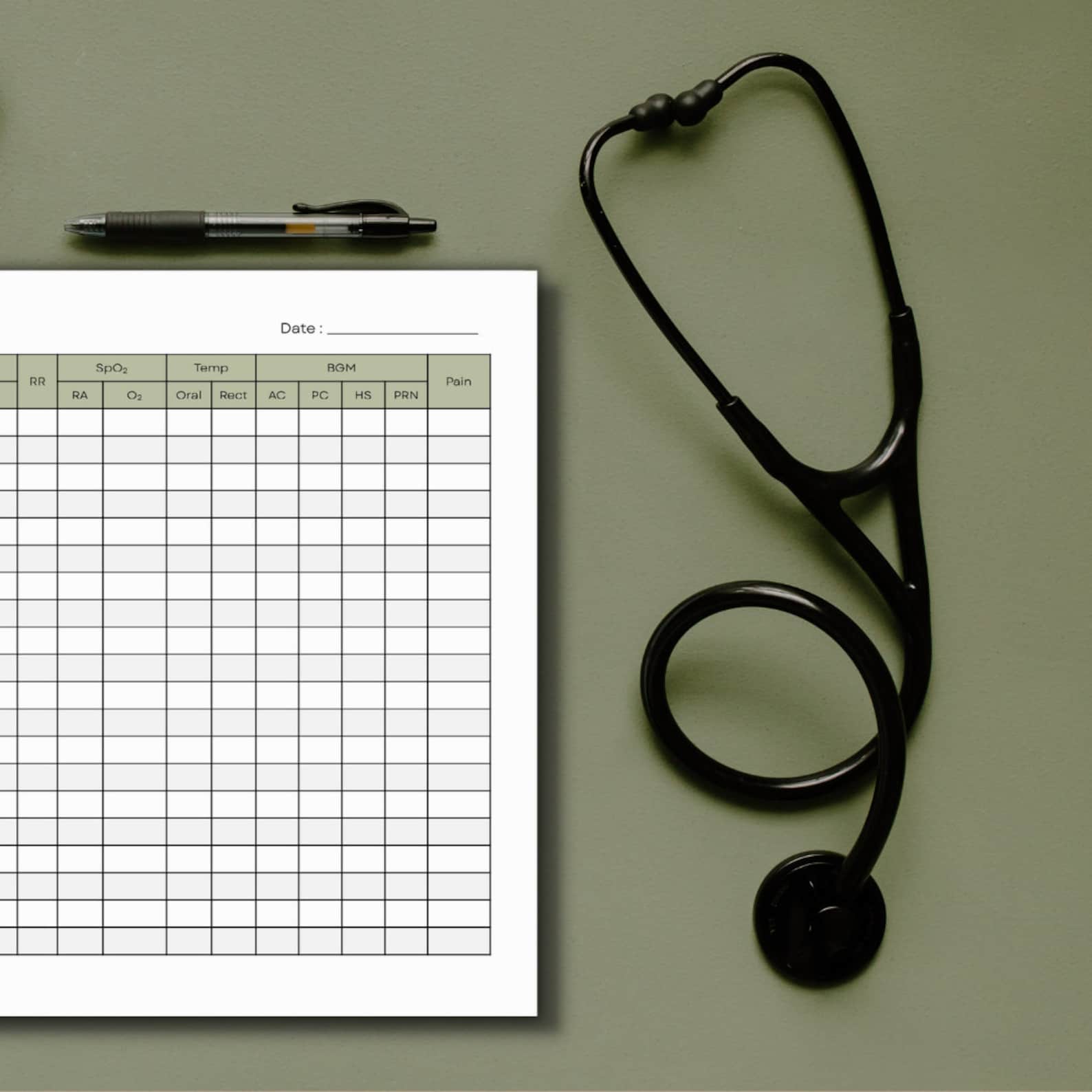 Printable VITAL SIGNS Sheet for Nurses Etsy