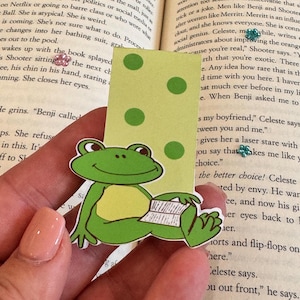 読書用のかわいいカエルの磁気ブックマーク、手作りの本のアクセサリー、本好きのグッズ