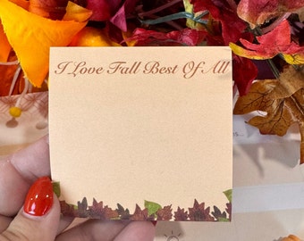 Fall Leaf Sticky Note: Autumn Stationery (50 Sheets)