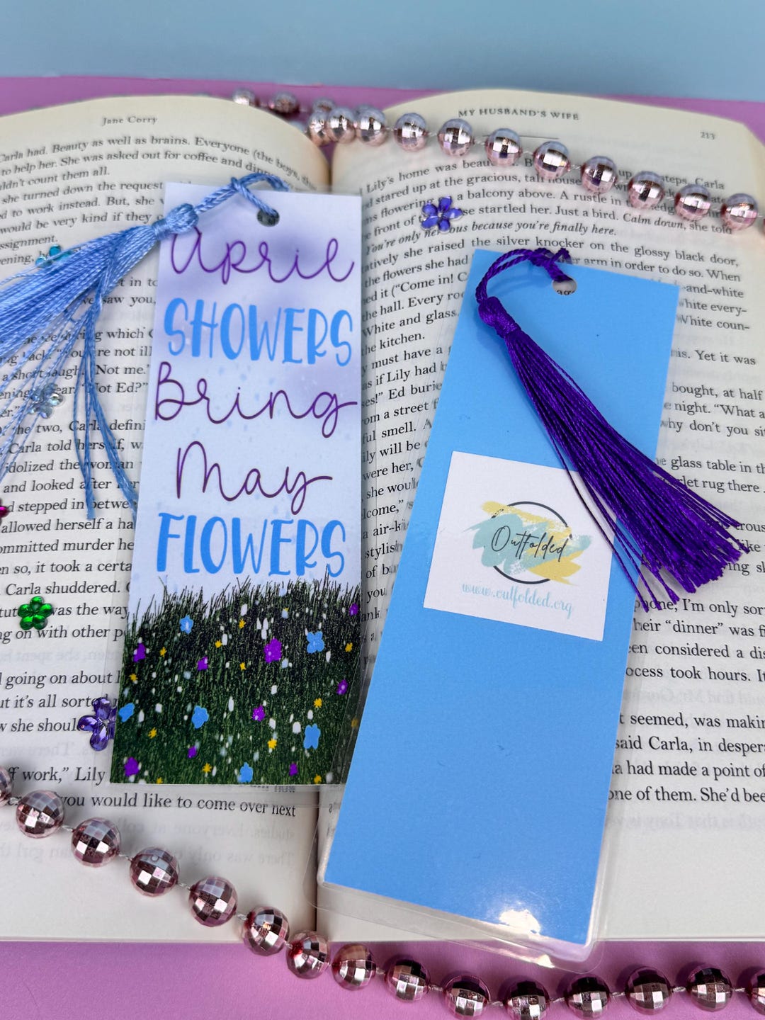 April Showers Bring May Flowers Hand Drawn Laminated Bookmark - Etsy