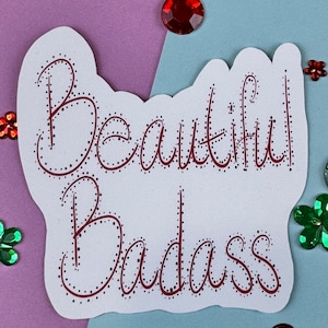 Lindo adesivo Badass Die Cut, suprimentos para planejadores, adesivo motivacional