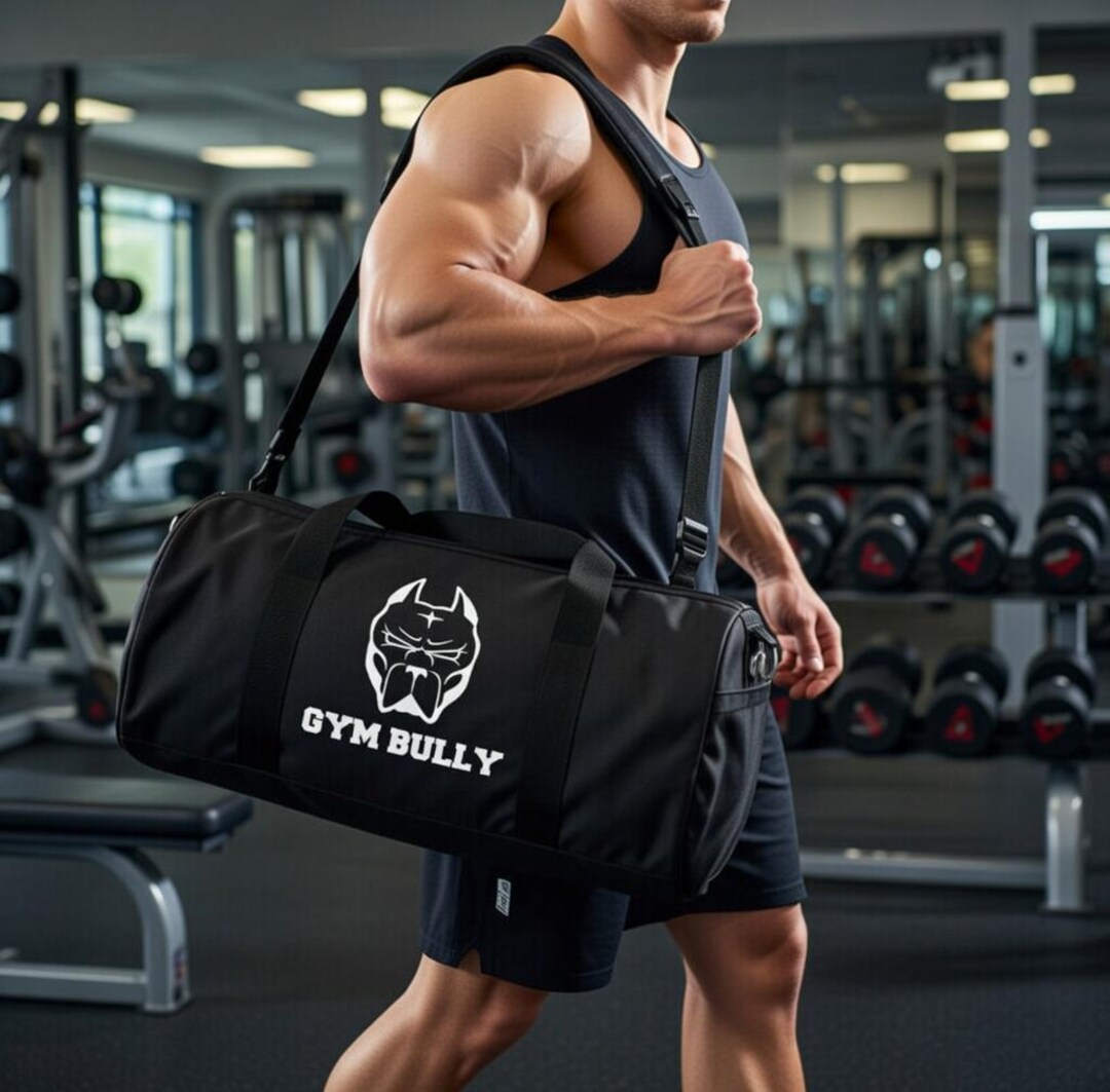 Black Gym Bully Duffel Bag: Workout & Travel Training Gear - Etsy