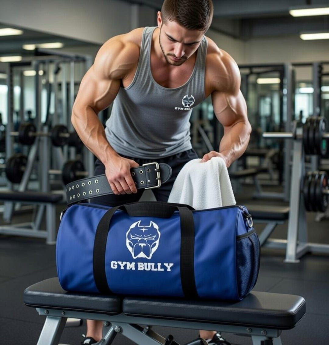 Blue Gym Bully Duffel Bag: Fitness Workout Travel Sports Bag - Etsy