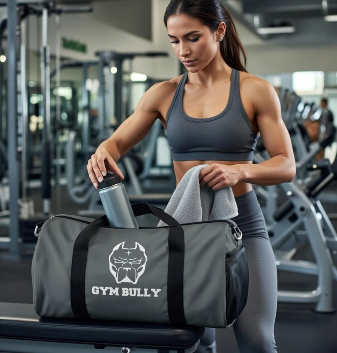 Grey Gym Bully Duffel Bag: Workout Gear Travel Training - Etsy