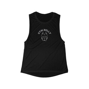 Gym Bully Flowy Muscle Tank - Fitness Workout Top, Women&#39;s Activewear, Casual Gym Shirt, Sportswear Apparel, Scoop Neck Tank