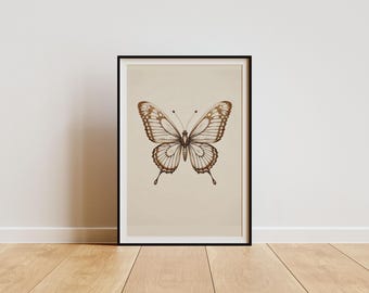 Vintage Butterfly Print: Elegant Insect Wall Art (Digital Download)