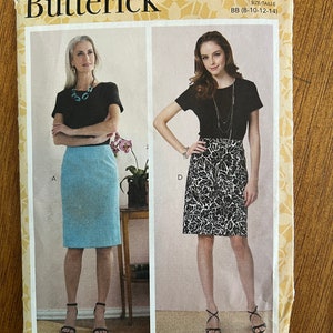 Uncut, FF 2020 Butterick #B6746 Misses' Skirt and Belt Pattern. Size 8-10-12-14.