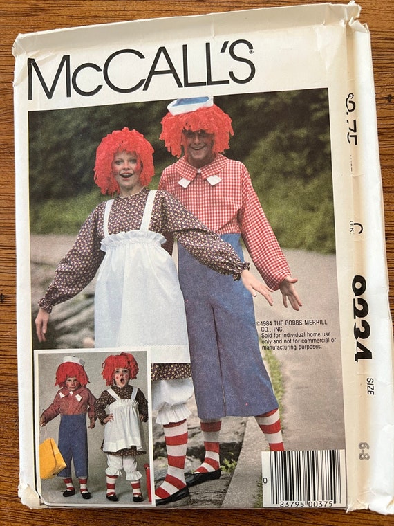 Raggedy ann costume pattern deals