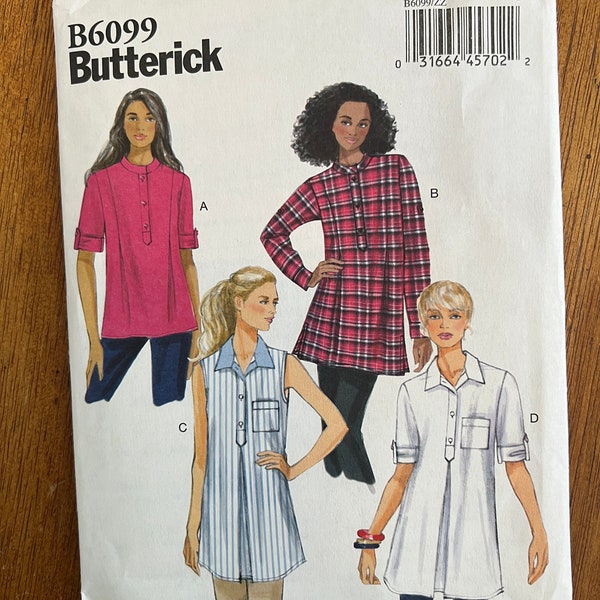 Uncut, FF 2014 Butterick #B6099 Misses' Tunic Pattern. Size L-XL-XXL.