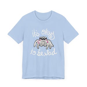 Camiseta Cute Spider - Não tem problema ficar triste! Humor peculiar - Cores ótimas XS-5XL imagem 7